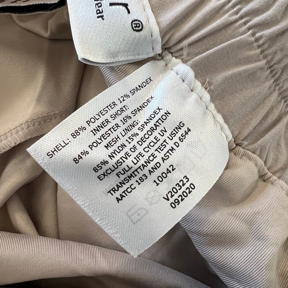 Coolibar Skort Size L Khaki Tan Mendocino Travel UPF 50+ Sun Protection Pockets - Picture 13 of 14